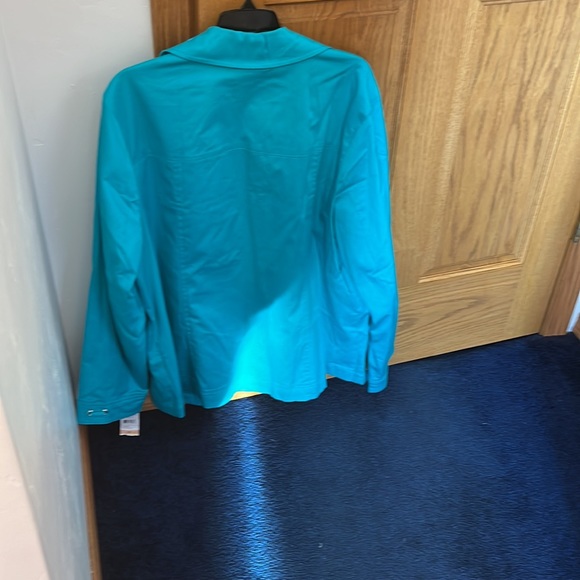 Teal spring jacket/blazer size 2x - Picture 2 of 4